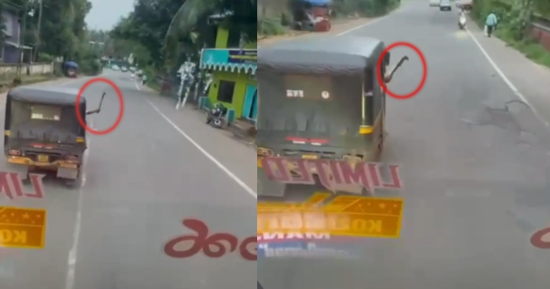 ബസിനു മുന്നില്‍ വടിവാള്‍ വീശി അഭ്യാസം; ഓട്ടോറിക്ഷാ ഡ്രൈവർ പിടിയില്‍