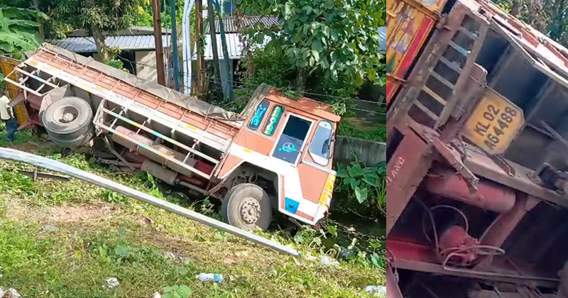 ആലപ്പുഴ ബൈപ്പാസില്‍ ലോറി താഴ്ചയിലേക്ക് മറിഞ്ഞ് അപകടം; ഡ്രൈവർ മരിച്ചു