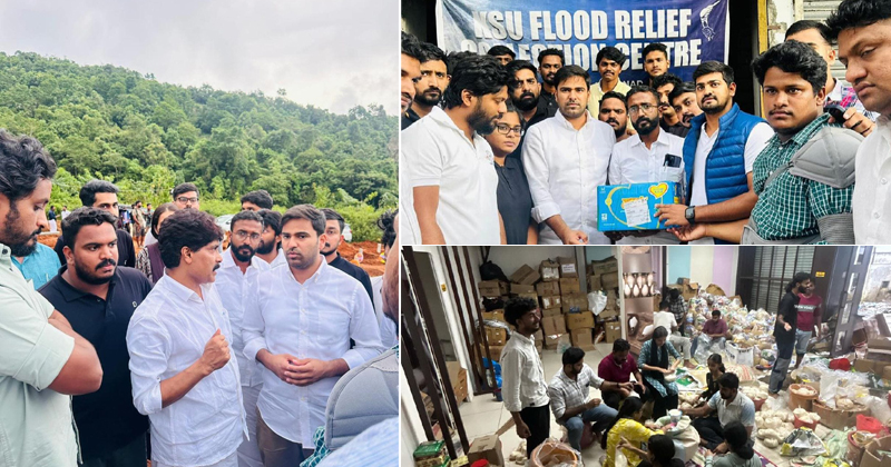 വയനാട്ടിലെ ദുരന്തബാധിത മേഖലകൾ സന്ദർശിച്ച് എൻഎസ്‌യുഐ ദേശീയ പ്രസിഡന്‍റ് വരുണ്‍ ചൗധരി