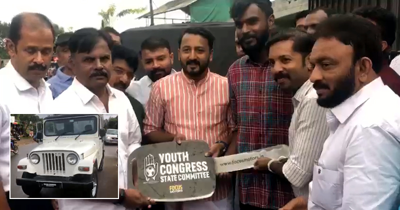 വാക്ക് പാലിച്ച് യൂത്ത് കോണ്‍ഗ്രസ്; മുണ്ടക്കൈ ഉരുൾപൊട്ടലിൽ ജീപ്പ് നഷ്ടമായ യുവാവിന് ജീപ്പ് കൈമാറി