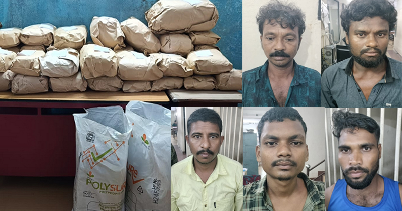 പെരുമ്പാവൂരില്‍ വൻ ലഹരി വേട്ട; എഴുപത് കിലോ കഞ്ചാവുമായി അഞ്ച് ഇതര സംസ്ഥാനത്തൊഴിലാളികൾ പിടിയിൽ
