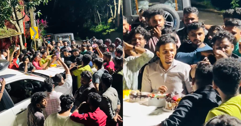 വയനാട് ദുരന്തത്തിന്‍റെ തീരാവേദനയില്‍ നാട്; കാപ്പാ കേസ് പ്രതിയുടെ ജന്മദിനം നടുറോഡില്‍ കേക്ക് മുറിച്ച് ആഘോഷിച്ച് സിപിഎം