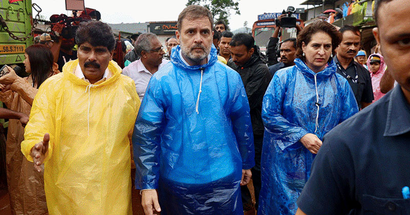 വയനാടിനൊപ്പം രാഹുലും പ്രിയങ്കയും; ദുരന്തഭൂമിയിൽ സാന്ത്വനമായി നേതാക്കൾ