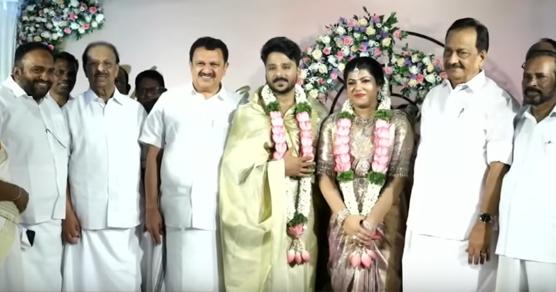 കെപിസിസി അധ്യക്ഷൻ കെ. സുധാകരൻ എംപിയുടെ മകൻ വിവാഹിതനായി
