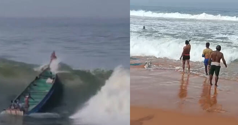 തുമ്പയിൽ വള്ളം മറിഞ്ഞ് മത്സ്യത്തൊഴിലാളിയെ കാണാതായി