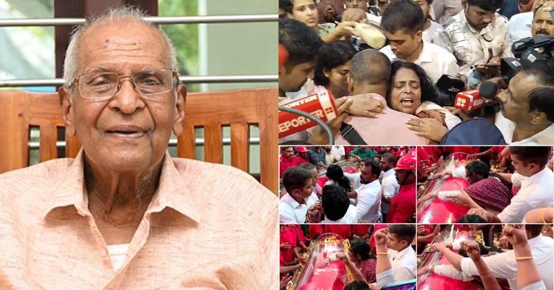 എം.എം. ലോറന്‍സിന്‍റെ അന്ത്യയാത്രയില്‍ സിപിഎമ്മിനെതിരെ മുദ്രാവാക്യം വിളിച്ച് മകള്‍ ആശ