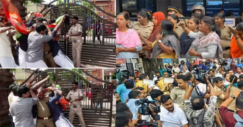 എഡിഎമ്മിന്‍റെ മരണം; കളക്ടറുടെ രാജി ആവശ്യപ്പെട്ട്  കെഎസ്‌യു പ്രതിഷേധം; പ്രവർത്തകരെ ബലം പ്രയോഗിച്ച് കസ്റ്റഡിയിലെടുത്ത് പോലീസ്