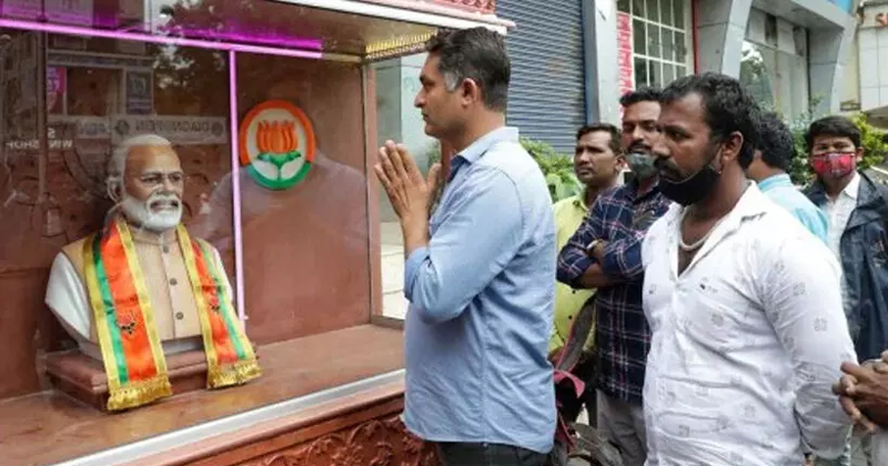 മോദിക്ക് ക്ഷേത്രം നിർമിച്ച പ്രവർത്തകൻ ബിജെപി വിട്ടു; പാർട്ടിയി​ൽ അവഗണനയെന്ന് ആക്ഷേപം