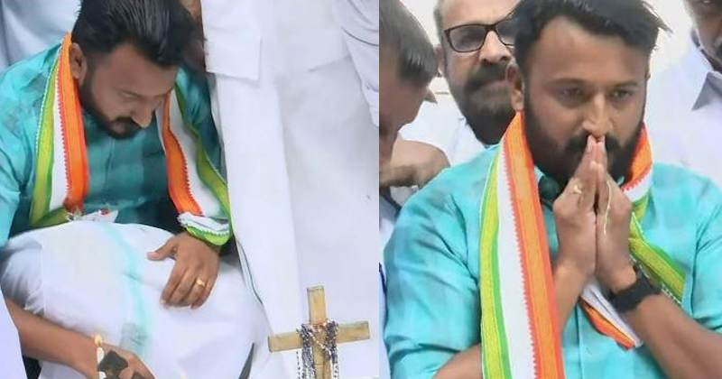 പ്രാര്‍ത്ഥനയില്‍ തുടക്കം; ഉമ്മന്‍ചാണ്ടിയുടെ കല്ലറ സന്ദര്‍ശിച്ച് പാലക്കാട് യുഡിഎഫ് സ്ഥാനാര്‍ത്ഥി രാഹുല്‍ മാങ്കൂട്ടത്തില്‍