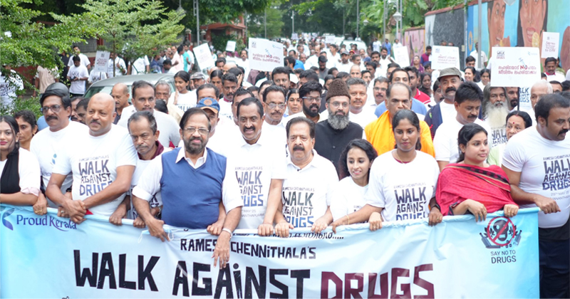 WALK AGAINST DRUGS |  ലഹരിക്കെതിരെ അവബോധം ഉണർത്താന്‍ തലസ്ഥാനത്ത് കൂട്ട നടത്തം