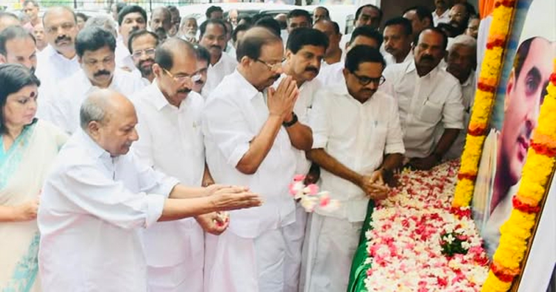 രാജീവ് ഗാന്ധി രക്താസാക്ഷിത്വ ദിനം: അനുസ്മരണ ചടങ്ങുകള്‍ നടത്തി കോണ്‍ഗ്രസ് നേതാക്കള്‍